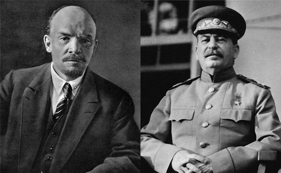 Vladimir Lenin och Josef Stalin